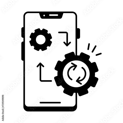 Data Networking Linear Icon
