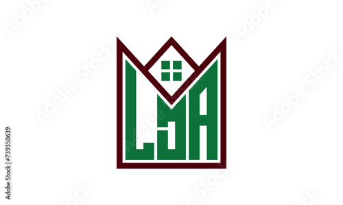 LDA initial letter real estate builders logo design vector. construction ,housing, home marker, property, building, apartment, flat, compartment, business, corporate, house rent, rental, commercial photo