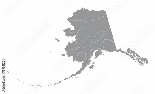 Alaska counties map