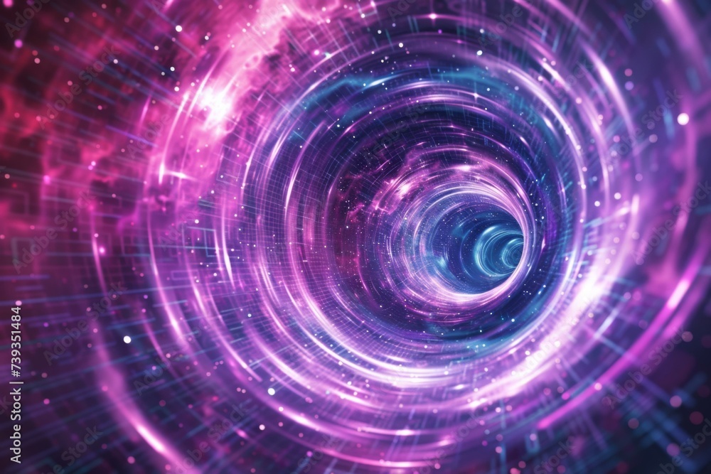Futuristic Digital Vortex, Technology Concept Futuristic Digital Vortex, Technology Concept