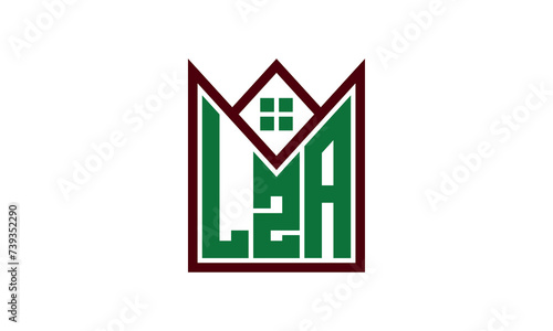 LZA initial letter real estate builders logo design vector. construction ,housing, home marker, property, building, apartment, flat, compartment, business, corporate, house rent, rental, commercial