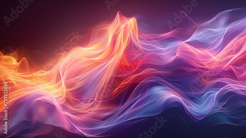 Creating Abstract Art with AI-Assisted Colorful Digital Light, Artistic Process in Creating Abstract Art Colorful ink art mixed with digital light lines.