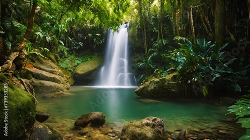 waterfall background very cool 