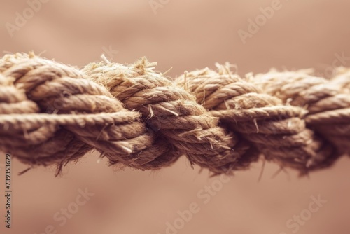 Close up of a fraying rope