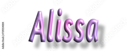 Alissa - pink color - female name - ideal for websites, emails, presentations, greetings, banners, cards, books, t-shirt, sweatshirt, prints, cricut, silhouette,


