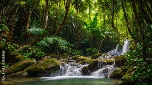 waterfall background very cool 