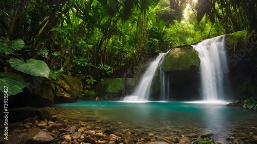 waterfall background very cool 