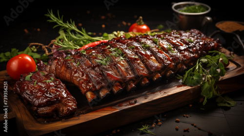 Premium Food Photography, Grilled Ribs.