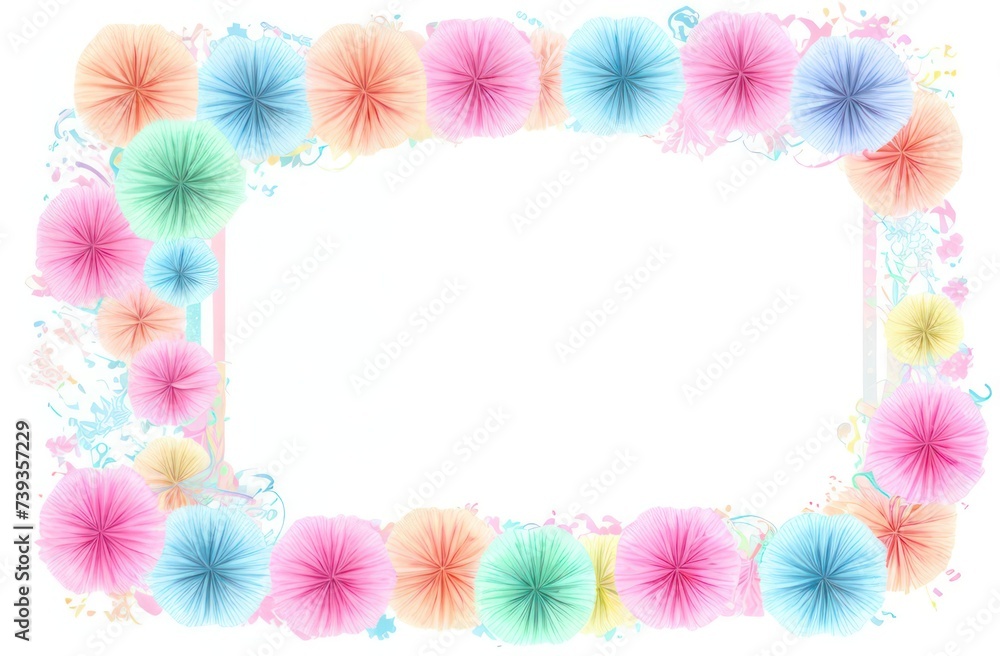 Pastel colors frame with free place for text .