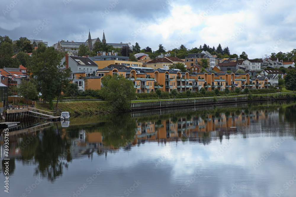 Fototapeta premium View of Trondheim in Trondelag County Norway, Europe 