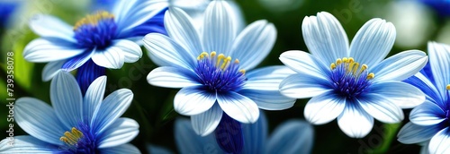 Spring  blue flowers  in pastel colors 
