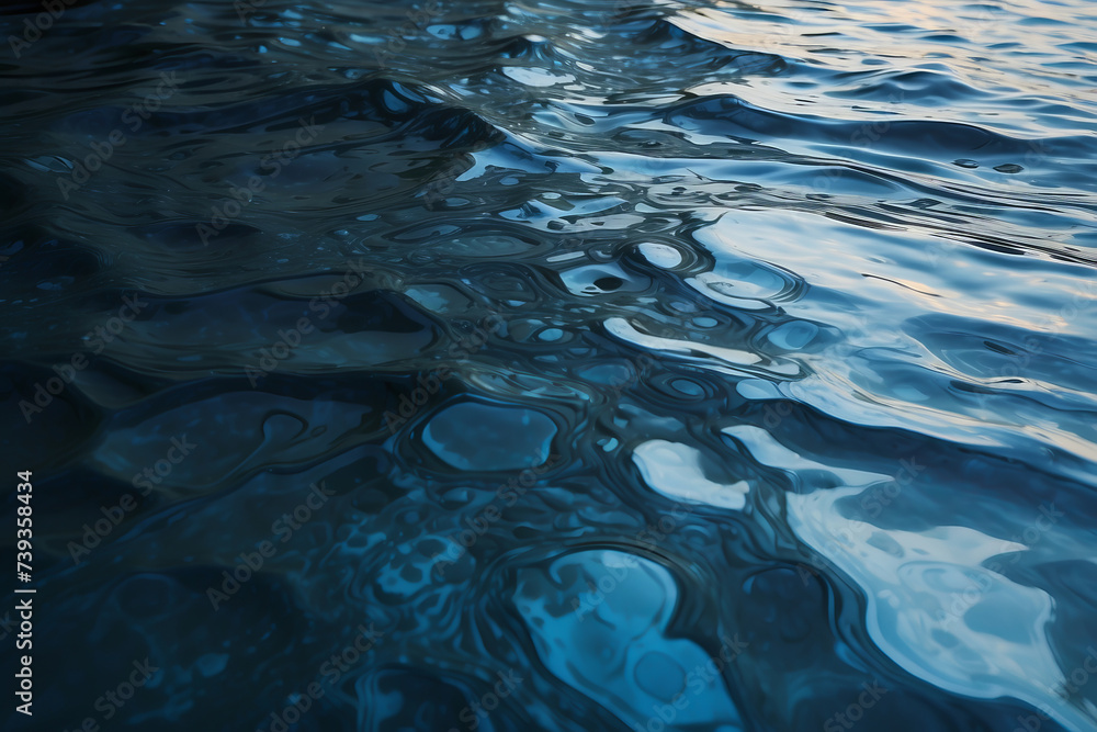 water surface. View form Lesbos or Lesvos - a Greek island located in the northeastern Aegean Sea