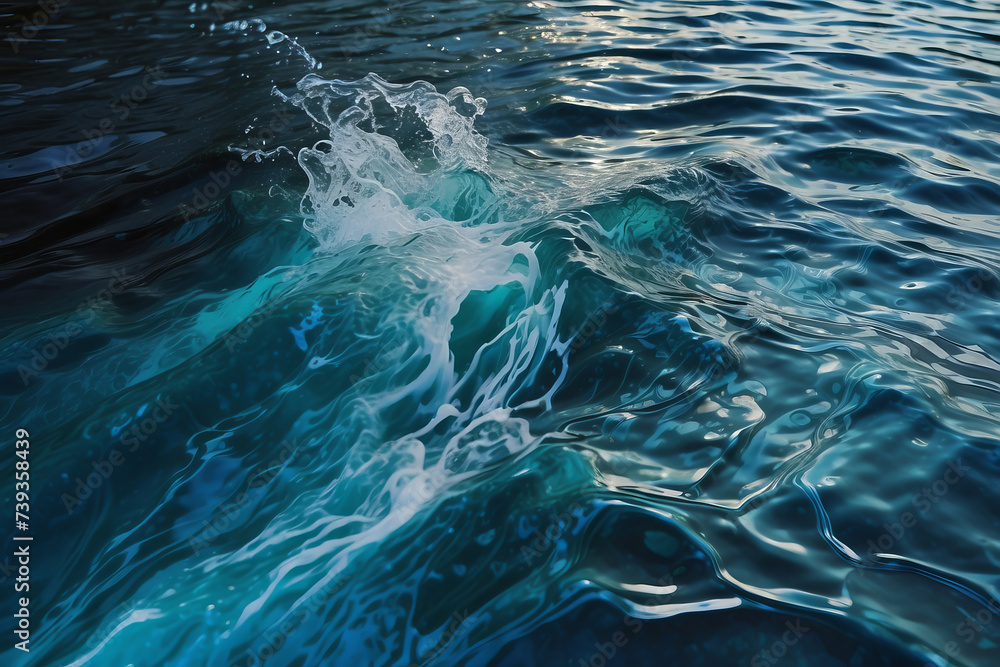 water surface. View form Lesbos or Lesvos - a Greek island located in the northeastern Aegean Sea