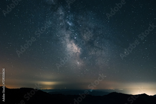 A view of the milky way galaxy in the night sky © Branimir
