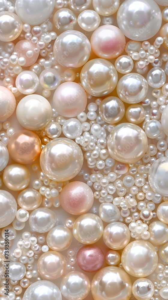 Luxurious collection of glossy pearls for high-end design projects