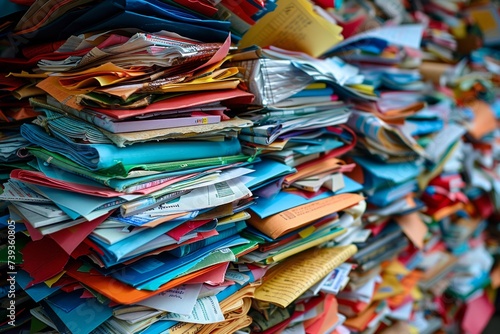 pile of colorful paper