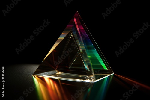 Prism effect on black background