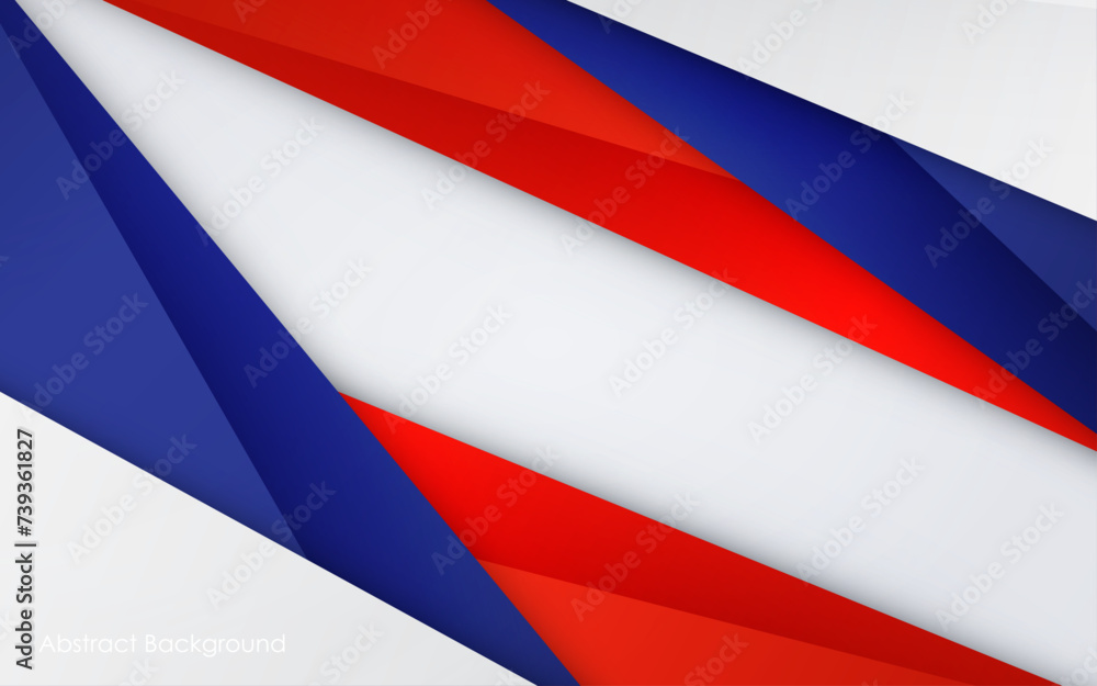 Modern background blue with white and red color Modern background blue with white and red color