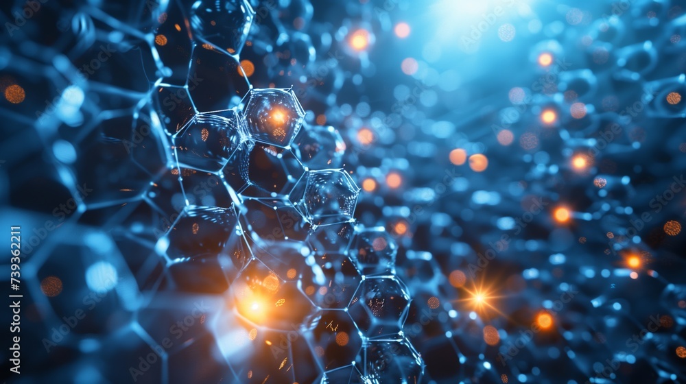 Research on nanomaterials aimed at increasing the efficiency of solar cells, showcasing futuristic energy solutions. Research on nanomaterials aimed at increasing the efficiency of solar cells, showcasing futuristic energy solutions.