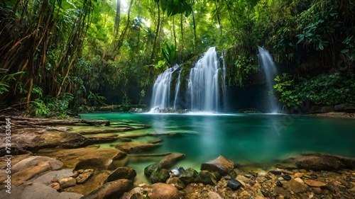waterfall background very cool 