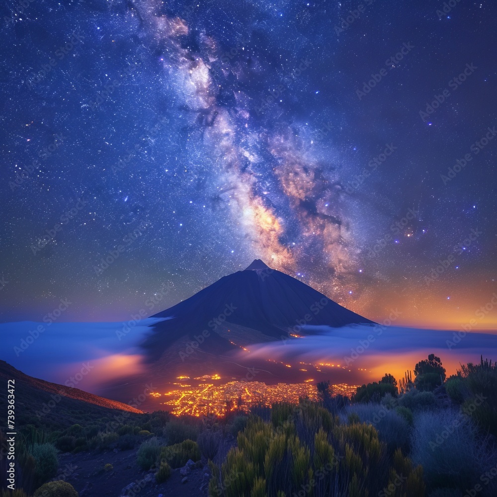 Mount Teide under a blanket of stars Mount Teide under a blanket of stars