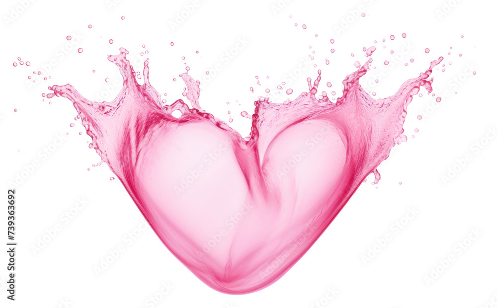 PNG Heart pink liquid splash backgrounds heart shape splattered. 