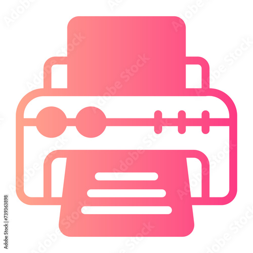 printer gradient icon
