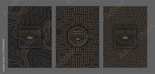 Design template for luxury packaging, cover, interior, banners, postcards, packaging and creative ideas