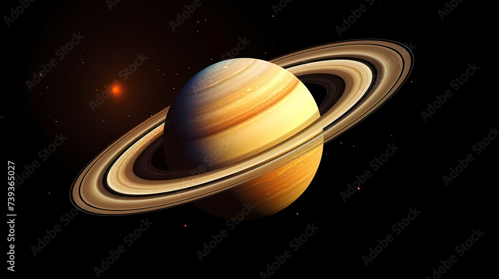 A close-up of Saturn's rings, showing their complex structure and mesmerizing beauty A close-up of Saturn's rings, showing their complex structure and mesmerizing beauty