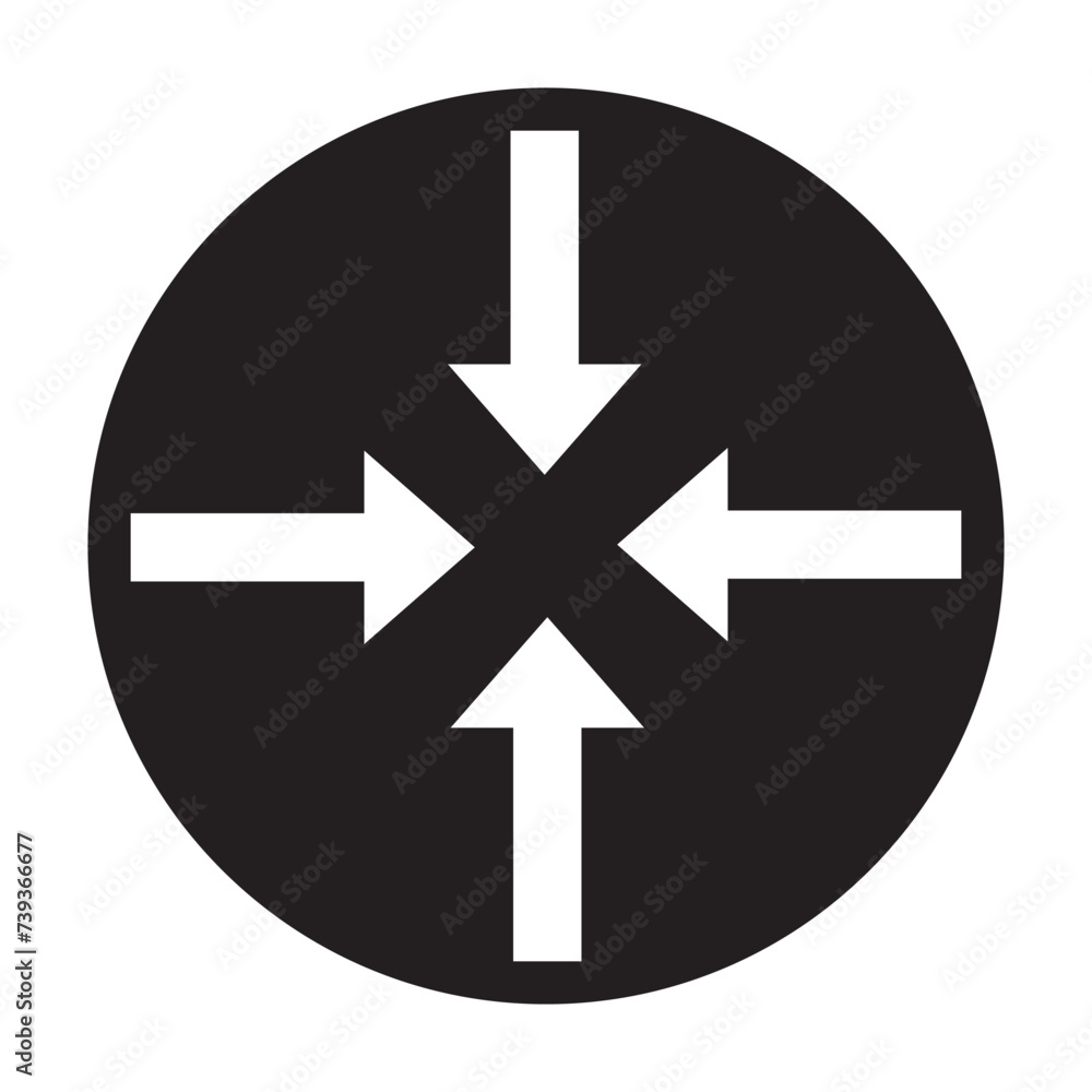 Arrows in different directions icon vector. Four Arrows icon sign symbol vector. Recycling vector icon illustration isolated on white background. Vector file. Arrows in different directions icon vector. Four Arrows icon sign symbol vector. Recycling vector icon illustration isolated on white background. Vector file.