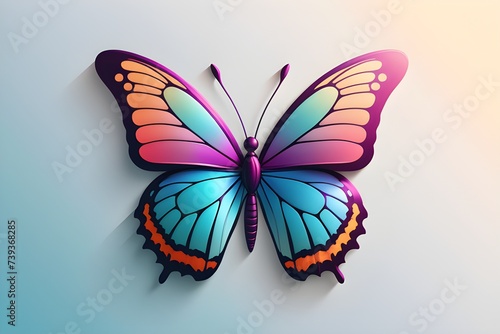 Colorful abstract butterfly,  Butterfly background, fantasy precision and detail, multi-use (invitation card, wedding card, desktop background, on the wall...)  © Abde