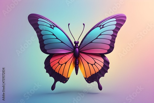 Colorful abstract butterfly,  Butterfly background, fantasy precision and detail, multi-use (invitation card, wedding card, desktop background, on the wall...)  © Abde