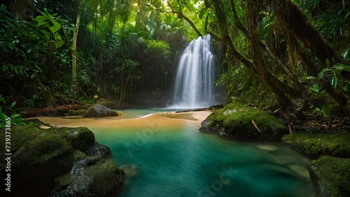 waterfall background very cool 