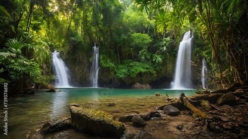 waterfall background very cool 