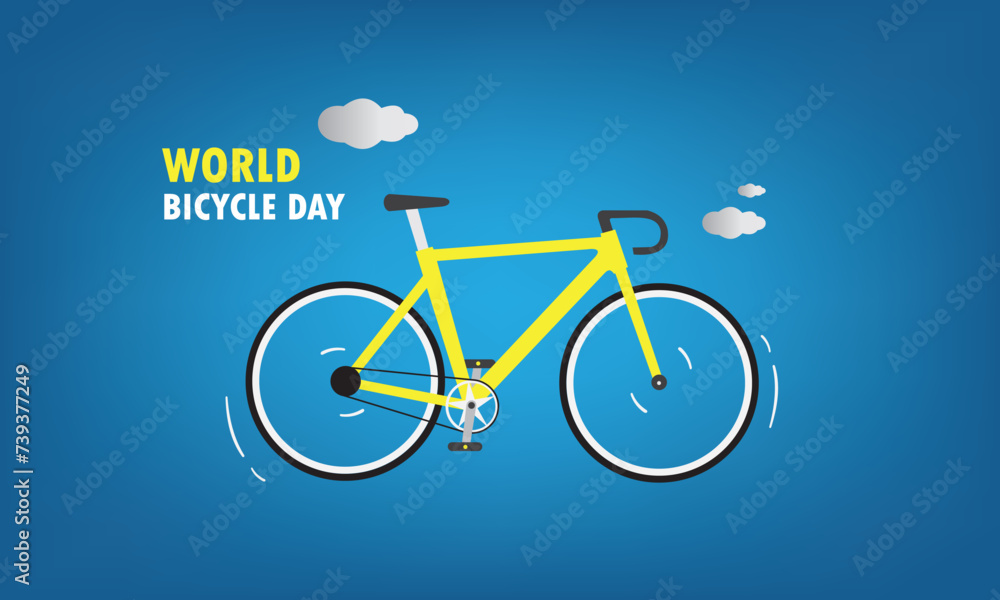 World Bicycle Day vector design. Simple and Elegant Design