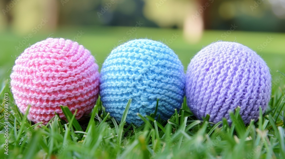 Naklejka premium knitting yarn