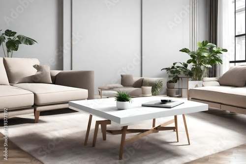 Blank Coffee Table for Product in a Living Room
