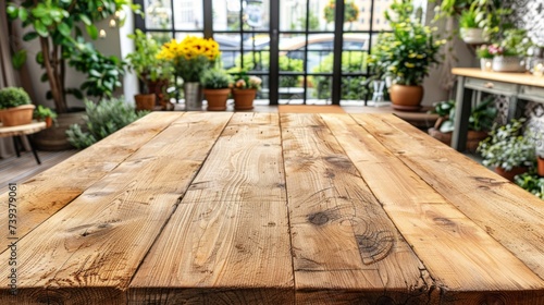 wooden table and chairs