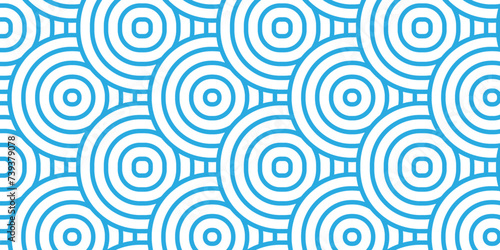Seamless wave pattern with circles fabric curl transparent vector element backdrop. Seamless overlapping pattern with waves pattern with waves and blue geometric retro background.