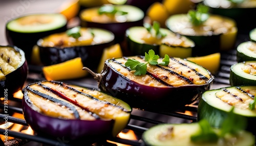 Eggplant and Zucchini Barbecue photo