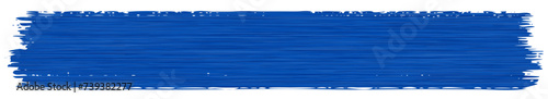 Blue line of paint isolated, blue smear on transparent background photo