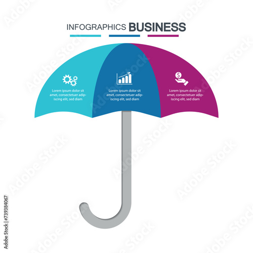 Colorful Business Umbrella Infographic for Strategic Planning
