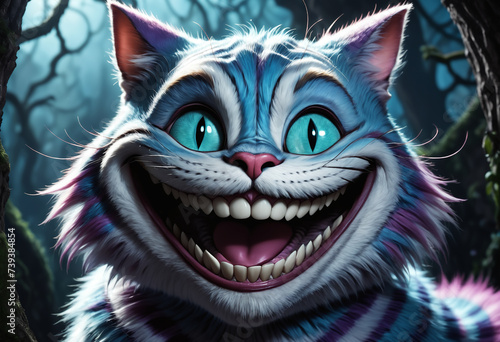 Smile of the Cheshire cat. Generative AI