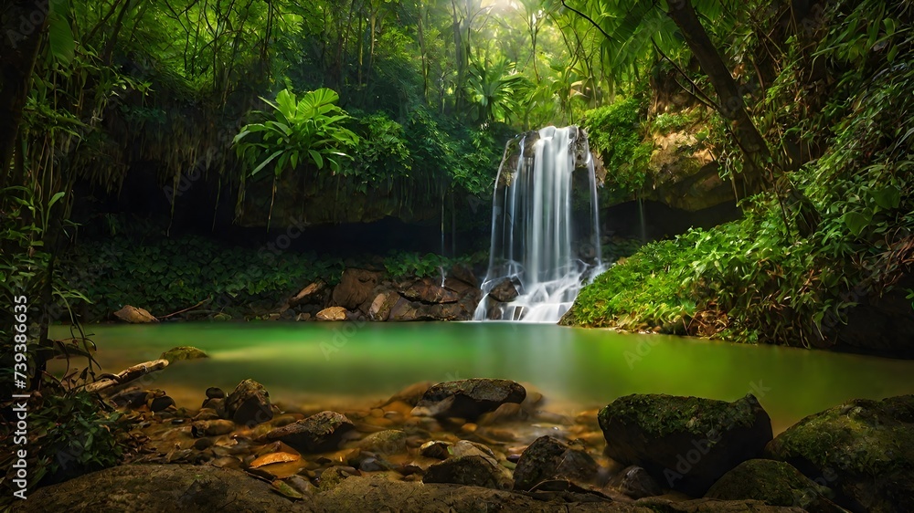 waterfall background very cool 