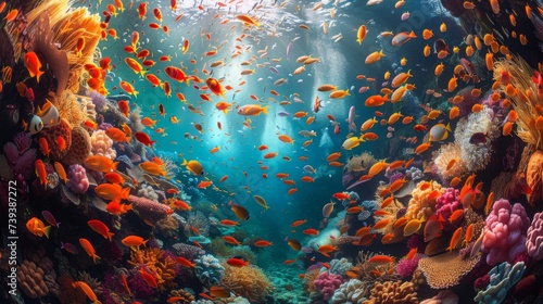 Marine biodiversity a kaleidoscope of life forms coexisting demonstrating variety and richness