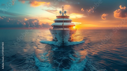 Strategic leadership summit on a luxury yacht symbolizing direction and control photo