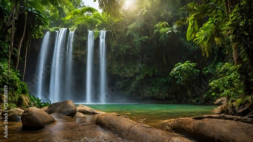 waterfall background very cool 