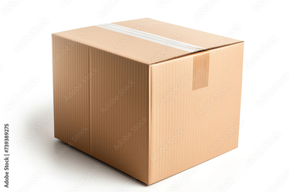 cardboard box isolated on white background