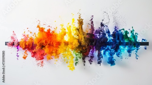 Bursting colors dancing across a magnetic strip