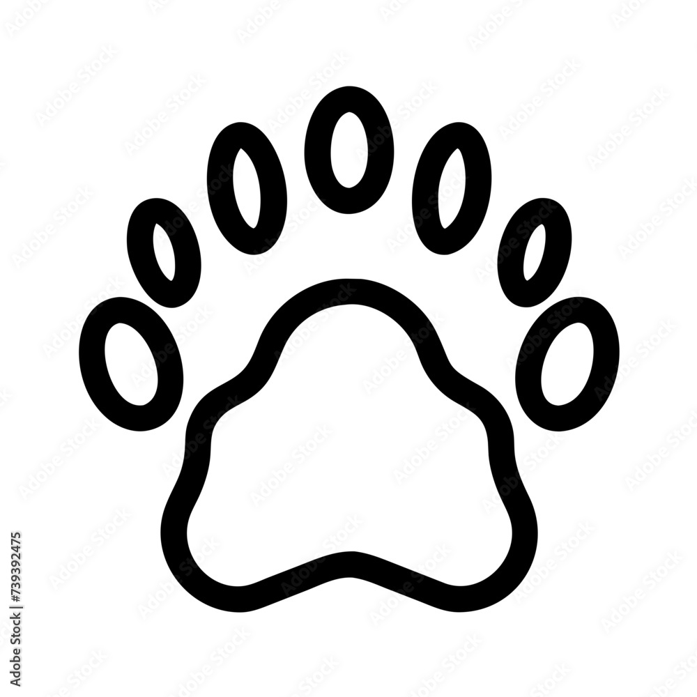 Flat Icon of Dog or Cat Paw Print: Perfect for Animal Apps and Websites. Animal paw print
Flat Icon of Dog or Cat Paw Print: Perfect for Animal Apps and Websites. Animal paw print